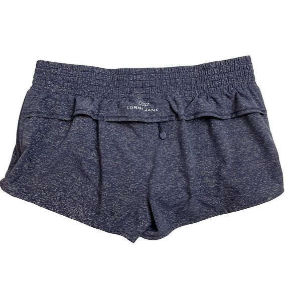Lorna Jane Zip It Perforated Run Short Lined Grey Foil XXL - Picture 2 of 9